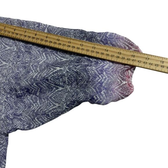 Catherines Womens Blouse Plus Size 30/32W Purple Santa Fe Peasant Top Pullover - Picture 10 of 10